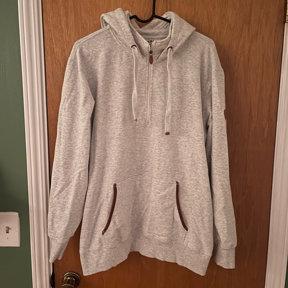 Heather Gray Quarter Zip Up Hoodie